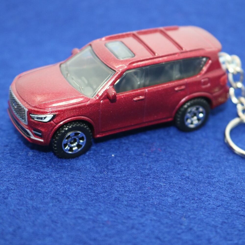 Matchbox 2022 Infiniti QX80 suv customized into keychain pe